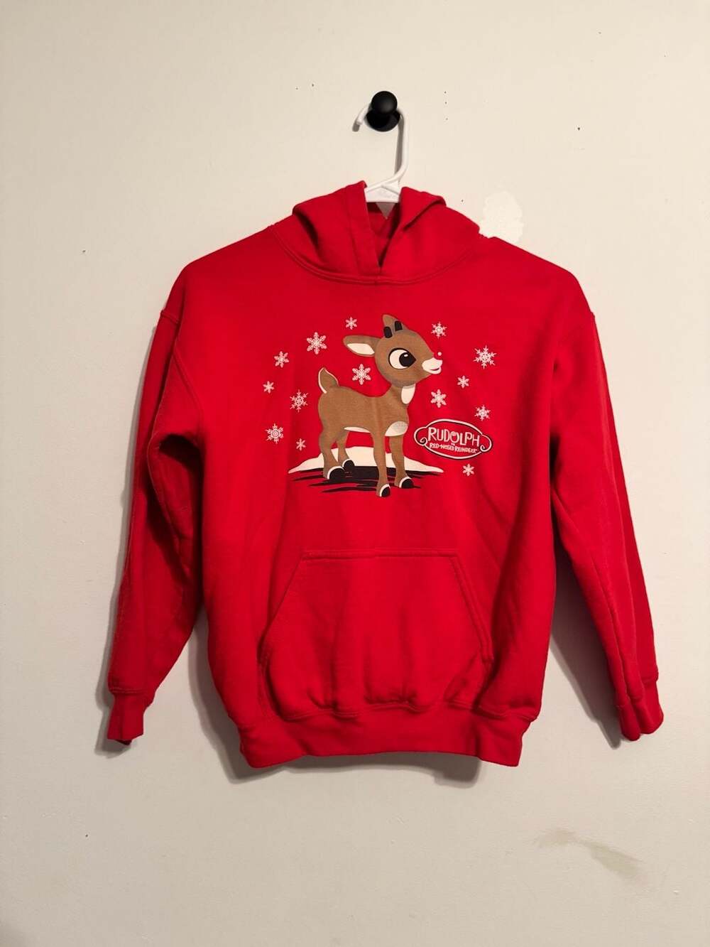 Rudolph the Red-Nosed Reindeer Red Christmas Graphic Pullover Hoodie